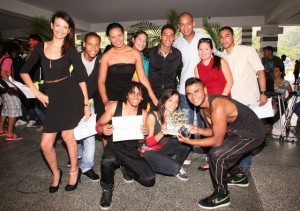 El grupo 3, que se alzó con el primer lugar, estuvo conformado por Marluis Farias, Pedro Misel. Nayerlin Cumana, bailó el género urbano.