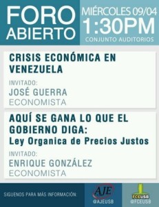 Foro abierto. Crisis Económica en Venezuela