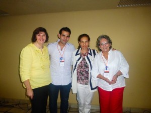 De izquierda a derecha: Rosa Spinosa, Omar Cornejo, María Fernanda Di Giacobbe y Marisol Aguilera, presidenta del Regenec.