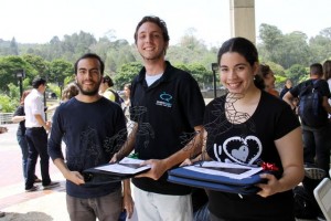 Jorge Romero,  Luis Gutiérrez y Paula Natera, ganadores de los concursos de Estudios Generales 2015.