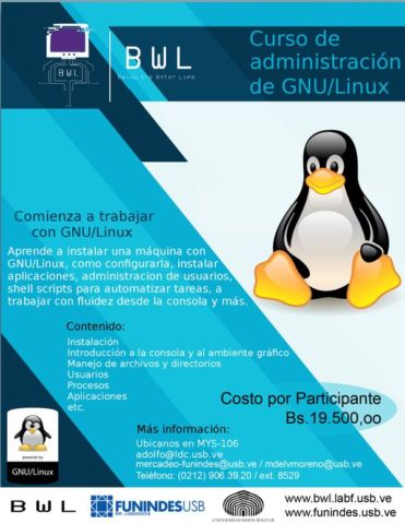 Dictarán curso Administración de GNU / Linux