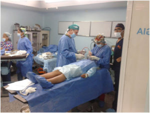 Un quirófano fue habilitado para dos salas de intervención quirúrgica.