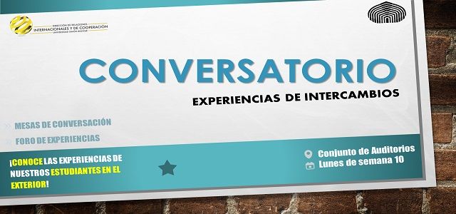 Conversatorio sobre Experiencias de Intercambio será el próximo lunes 20