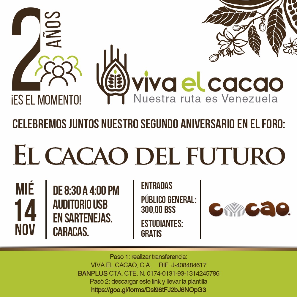Foro internacional Cacao del futuro será el próximo miércoles